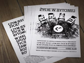 ulotki promujące warsztaty "Życie w Bytomiu" w CSW Kronika
